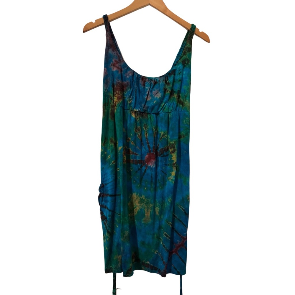 Vibrant Tie-Dye Sleeveless Dress
